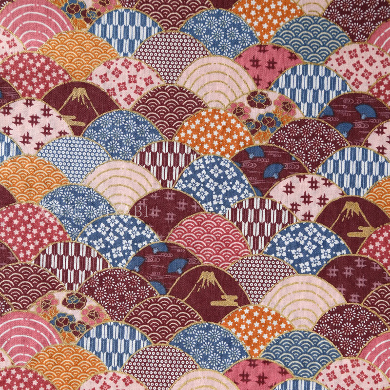 民芸シリーズ 青海波絵巻 / 赤×青(red×blue)