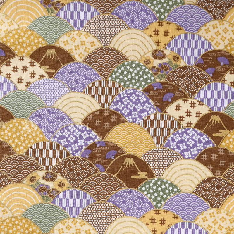 民芸シリーズ 青海波絵巻 / 黄×紫(yellow×purple)