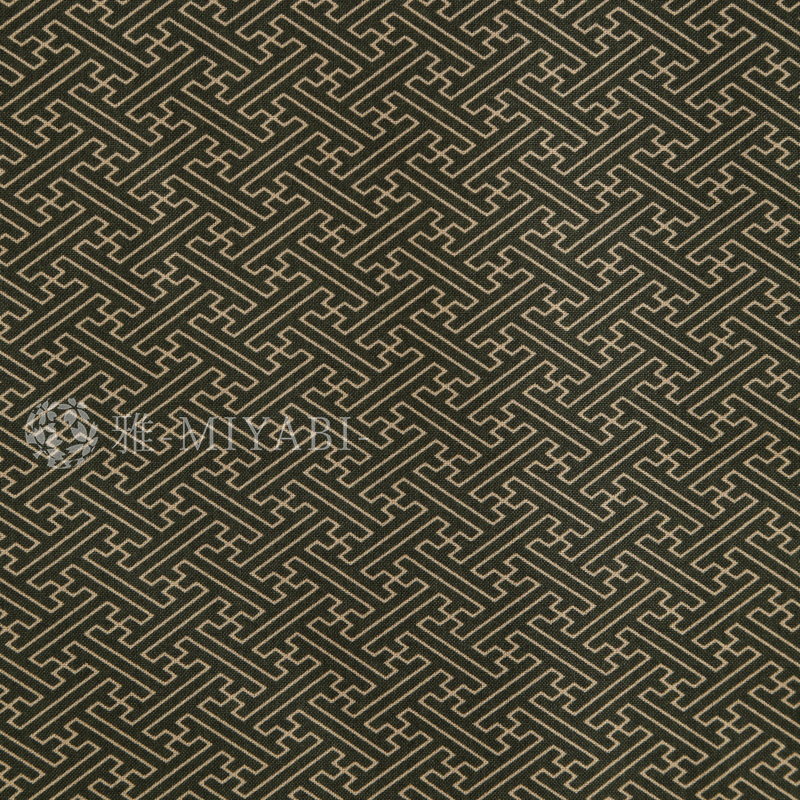 紗綾形文様 / 深緑(olive green)