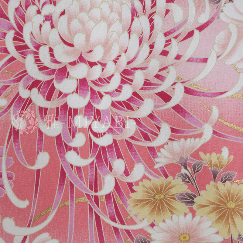 Cotton yuzen    菊尽し / Kiku zukushi / ピンク(pink)